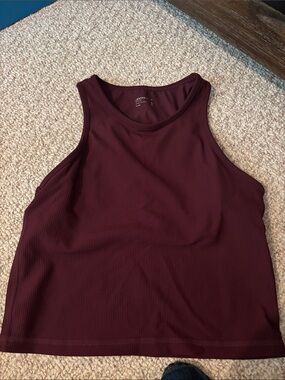 Jockey Women's Ribbed Tank Top in Burgundy Wine